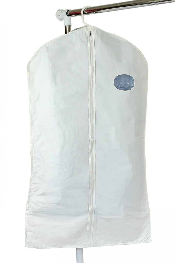 Patient Garment Bag w/Zipper & Hanger, 24 x 40, White, 50/cs