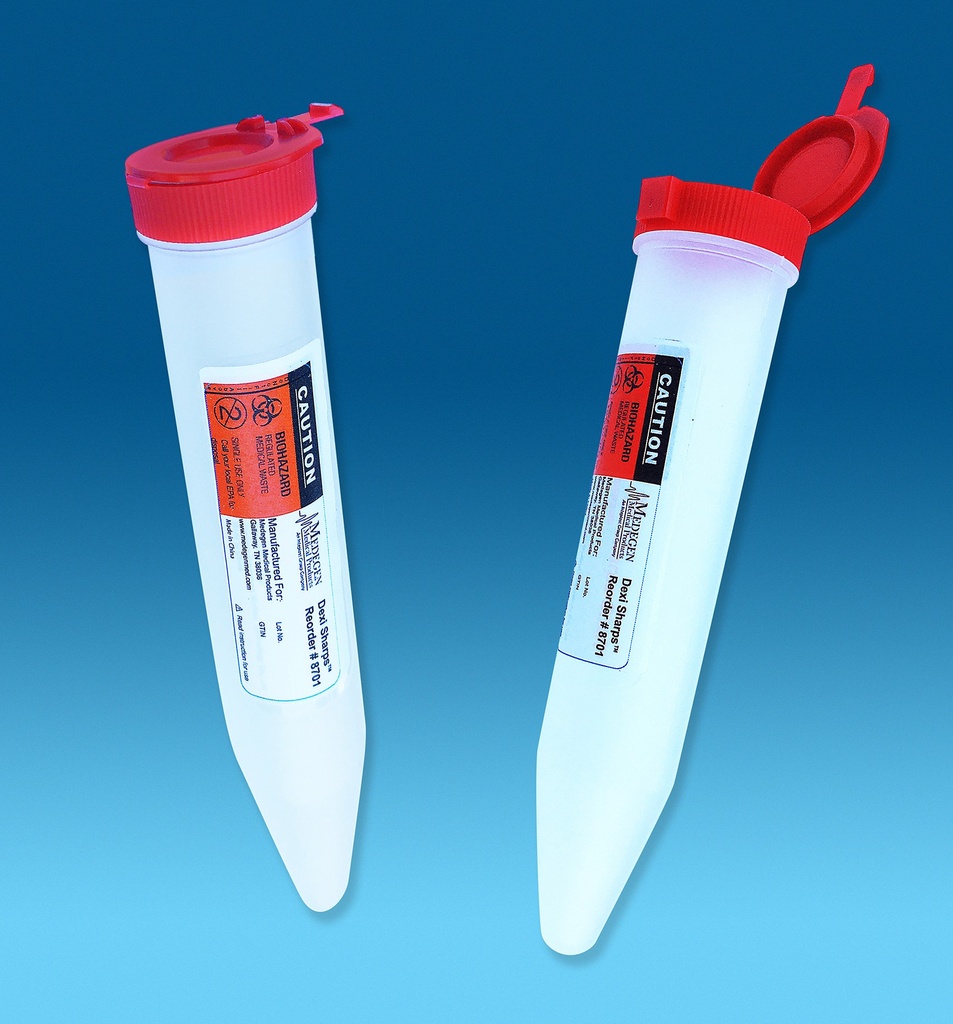 DEXI SHARPS™, .1L, Compact, Clear/Red, Snap Lid, 48/cs