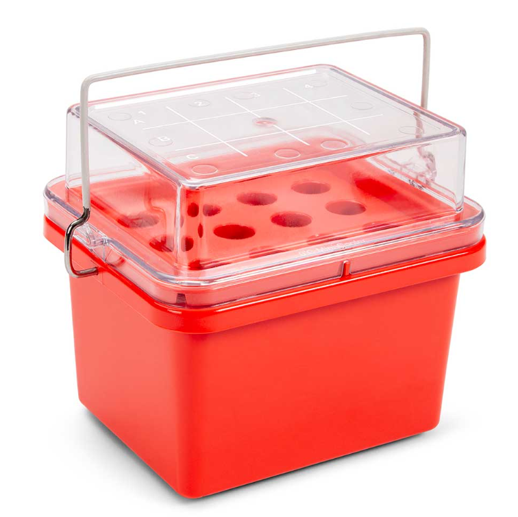 CryoCool Mini Cooler, 0°C, 12-Place for 15mL Tubes, Red