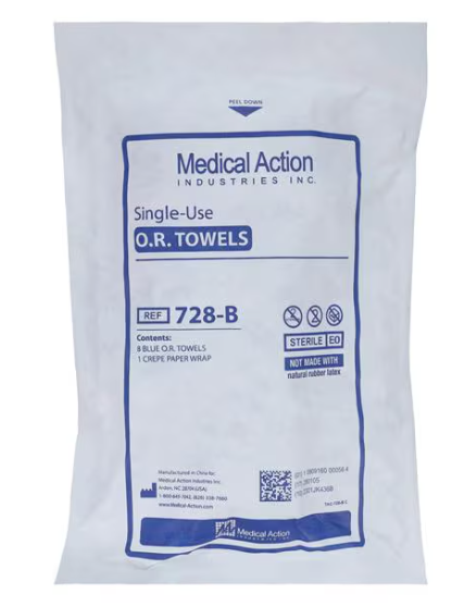 O.R. Towel, Blue, 80/cs
