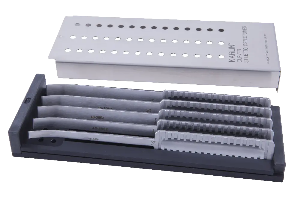 Karlin Kit/Set, Stiletto Osteotomes, Curved