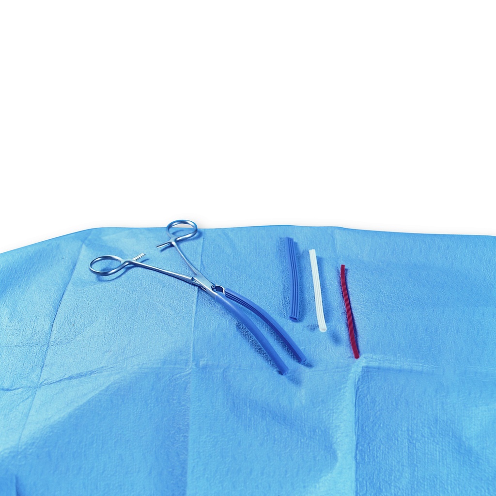 Clamp Cover Silicone, Red, 2.5mmX130mm, Sterile, 2/pk, 10pks/bx