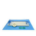 Endocavity Needle Guide, 5"-2" x 24" PU Cover, 2.0cm x 20cm Latex Cover, Bands, Sterile, Compatible with GE Healthcare BE9C, BE9CS, 24/bx