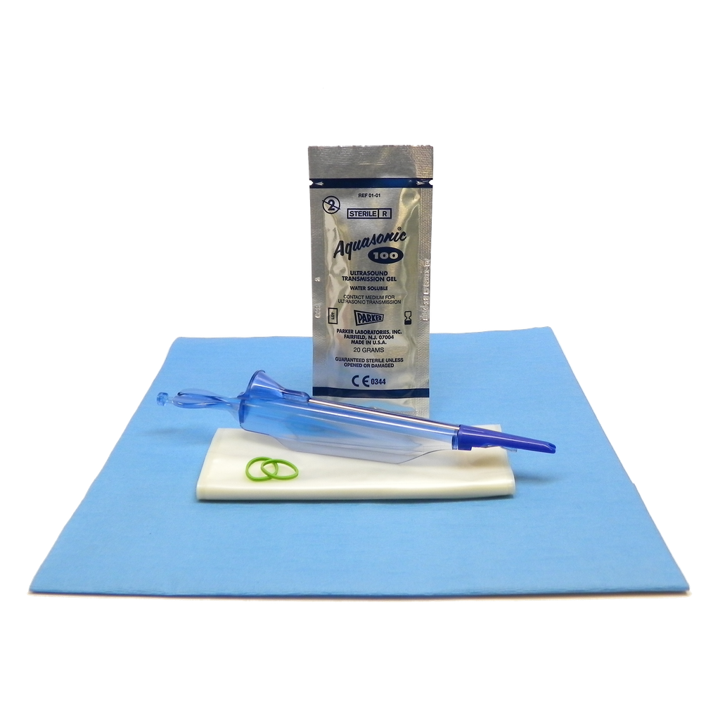 Endocavity Needle Guide, 4"-1.25" x 12" PU Cover, Sterile Gel, Bands, Sterile, Compatible with GE Healthcare E8C, E721, E8C-RS, E72, IC5-9-D, IC5-9H, IC9B-RS, MTZ, MZ; ECM E610P; SAMSUN VR5-9, 24/bx