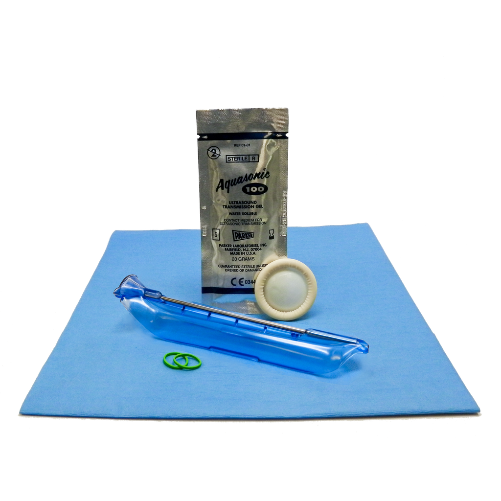 Endocavity Needle Guide, 3.5cm x 20cm Latex Cover, Sterile Gel, Bands, Sterile, Compatible with GE Healthcare RIC5-9-D, RIC5-9H, RIC6-12-D, RIC5-9W-D, RIC5-9W-RS; Mindray DE10-3U, DE10-3WE, DE10-3WU; Samsung EV3-10B, V5-9, 24/bx