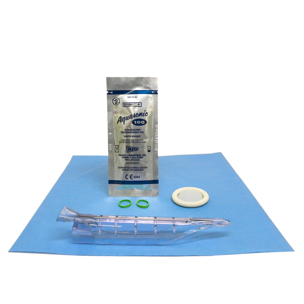 Endocavity Needle Guide, 3.5cm x 20cm Latex Cover, Sterile Gel, Bands, Sterile, Compatible with Alpinion EC3-10, EN3-10, EV3-10, EC3-10T, EV3-10T, EC3-10H, EV3-10H, EC3-10X, EV3-10X; Philips C9-4ec; Samsung EC4-9, EC4-9/10R, ER4-9, ER4-9/10ED, EV4-9, EV4-9/10ED, EVN4-9; Ultrasonix EC9-5/10, 24/bx