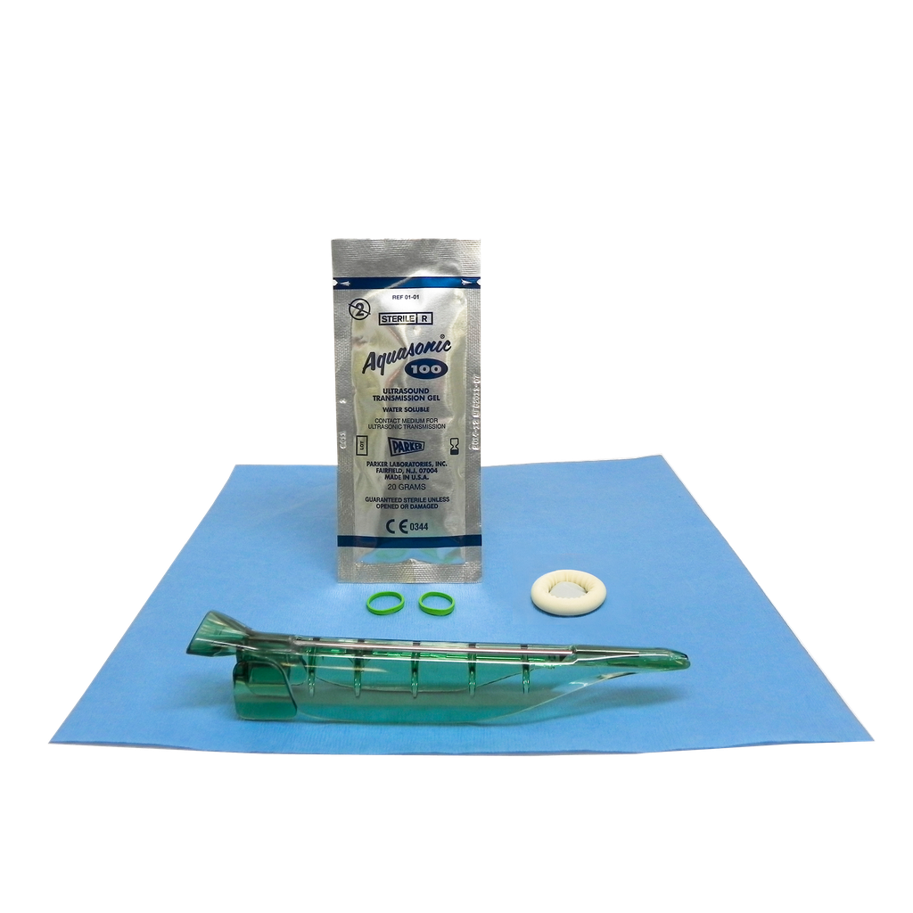 Endocavity Needle Guide, 2.0cm x 20cm Latex Cover, Sterile Gel, Bands, Sterile, Compatible with Esaote EC123, EC1123, SE3123, SE3133, TRT12, IVT12; GE Healthcare IC5-9-RS, IC5-9W-RS; Philips E6509; Samsung BCC4-9; Siemens BE9-4; Terason 8EC4, 24/bx