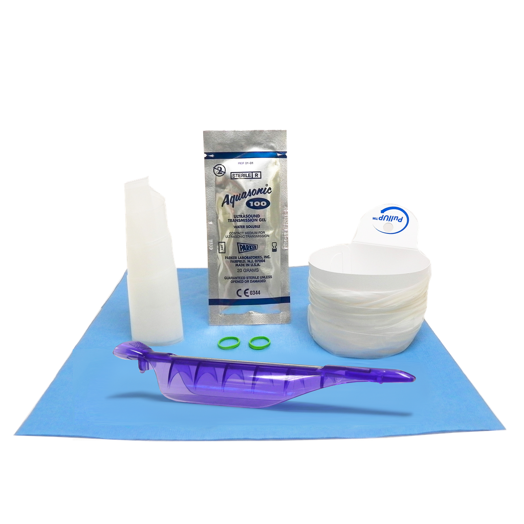 Endocavity Needle Guide, 4"-1.25" x 24" SlimFit Cover, 4"-1.25" x 12" PU Cover, Sterile Gel, Bands, Sterile, Compatible with Samsung E3-12A, 24/bx