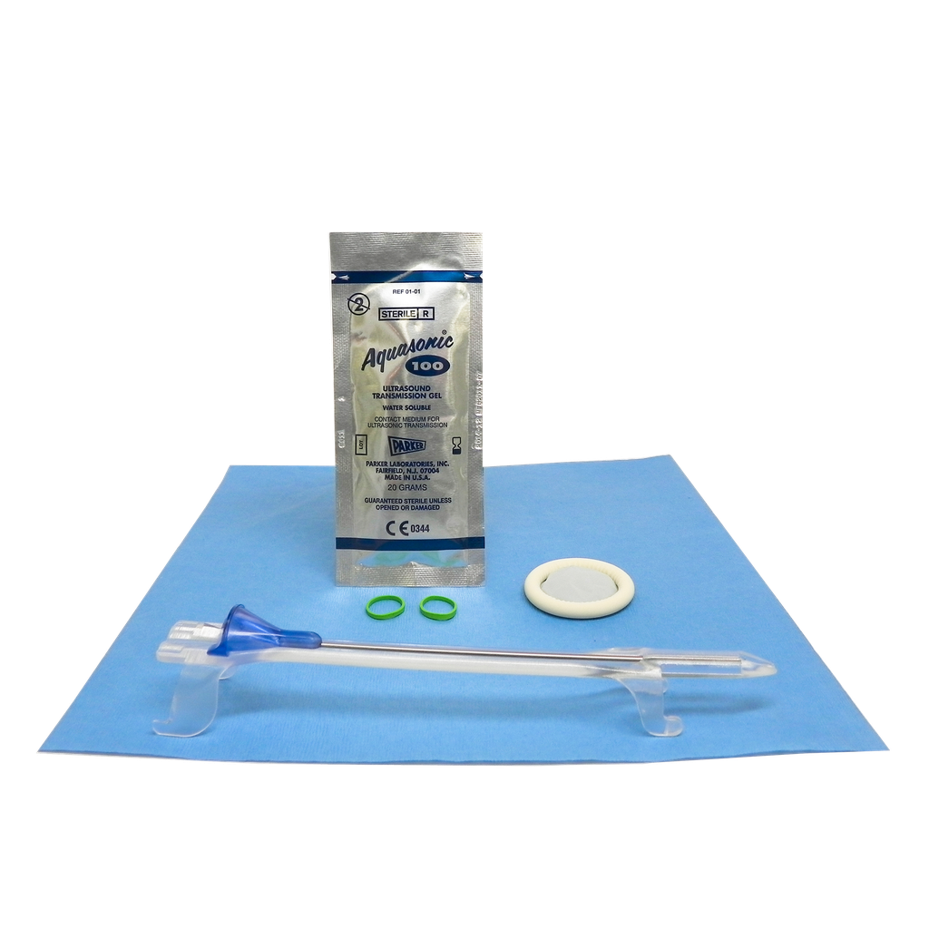 Endocavity Needle Guide, 3.5cm x 20cm Latex Cover, Sterile Gel, Bands, Sterile, (Hitachi C41V1, EUP-V73W), 24/bx