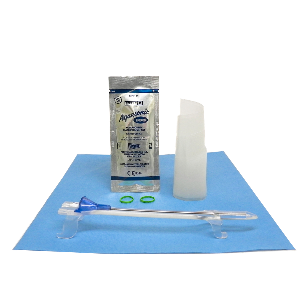 Endocavity Needle Guide, 4"-1.25" x 12" PU Cover, Sterile Gel, Bands, Sterile, (Hitachi C41V1, EUP-V73W), 24/bx