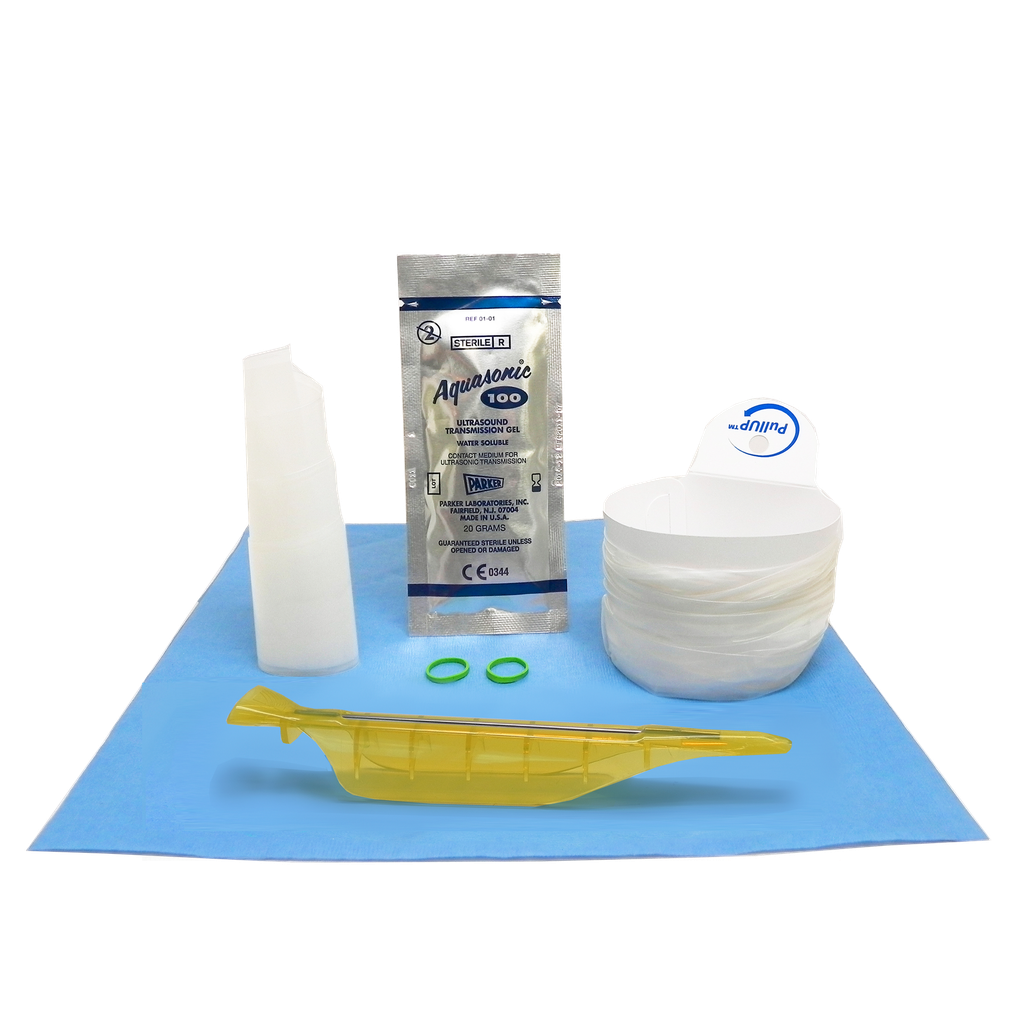 Aspen Endocavity Needle Guide Procedure Kit - 4"-1.25" x 24" PU SlimFit; 4"-1.25" x 12" PU For (SonoScape EC9-5)