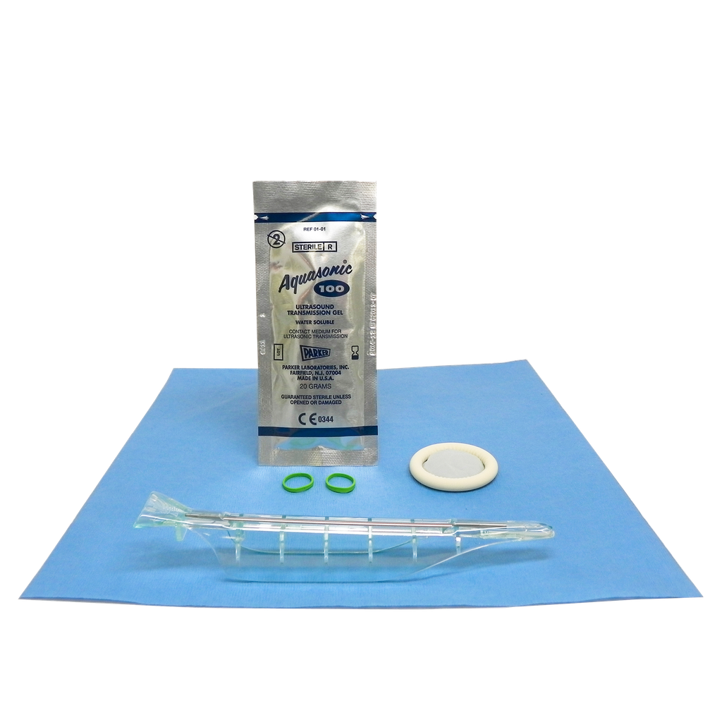 Endocavity Needle Guide, 3.5cm x 20cm Latex Cover, Sterile Gel, Bands, Sterile, Compatible with Esaote E8-5 R10, Mindray EV6.5 MHZ/R10, 6CV1, 6CV1P, 6CV1s, 65EC10EA, 65EC10EB, 65EC10HA, CB10-4, CB10-4e, CB10-4s, V10-4, V10-4B, V10-4BP, V10-4Bs, V10-4s, V11-3, V11-3B, V11-3BE, V11-3E, V11-3H, V11-3HE, V11-3Hs, V11-3HU, V11-3s, V11-3WE, Samsung EC4-9ES, EC4-9IS, ER4-9ES, 10R EV/140D, Siemens 6.5 EC10, EC7, EC9-4, EV9-4, Supersonic Imagine SE12-3, SEV12-3, Terason 8EC4(V), Zonare E9-3, 24/bx
