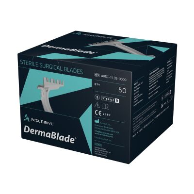 Accuthrive Biopsy Blade, Dermablade, Stainless Steel, Sterile, 50bl/ct, 8ct/cs