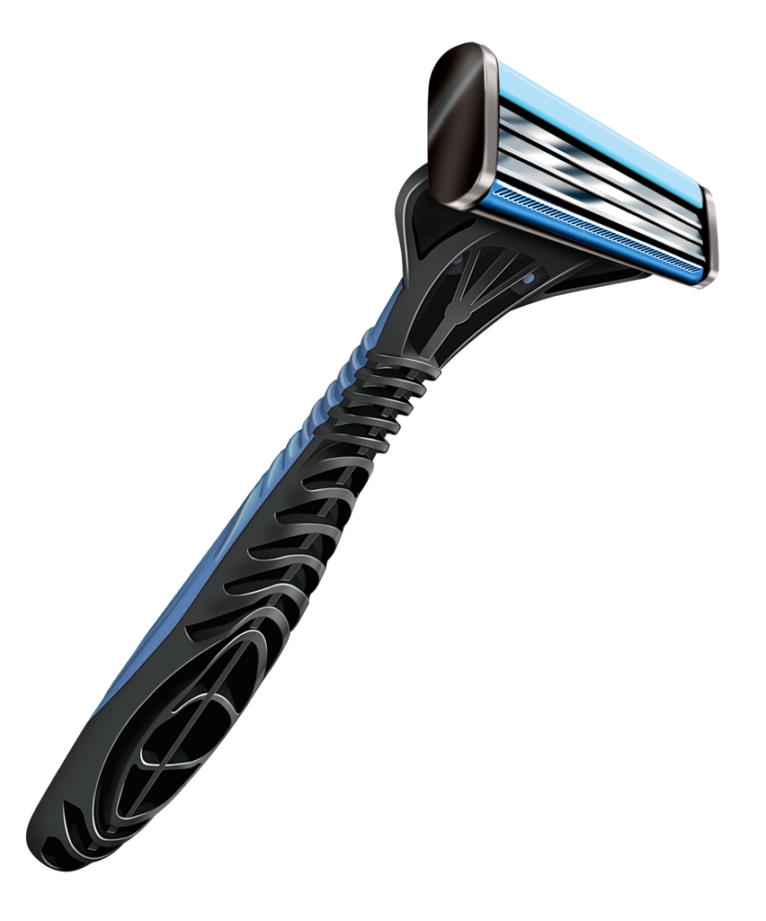 AccuThrive Triple Blade Razor, Disposable, w/Lube Strip, Blue/Gray, Indvidually Bagged, 100/cs