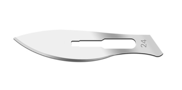 Blade, Swann Morton, Stainless Steel, Size 24, Sterile, 100/bx