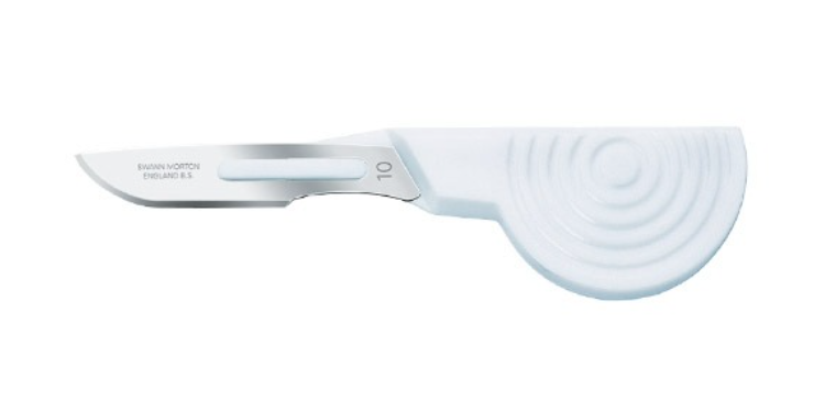Mini Scalpel, Swann Morton, Stainless Steel, Size 10, Disposable, Non-Sterile, 100/bx