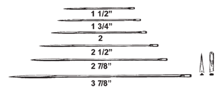 Suture Needle, Keith's, Straight, Sterile, Abdominal, Triangular Point, Size 2-1/2, 2/pk, 25 pk/bx
