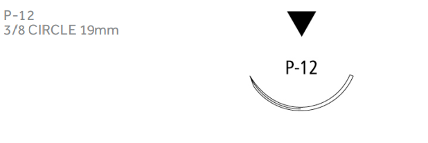 V-Loc 180 Suture, 3/8 Circle, Size 4-0, 18", Absorbale, Undyed, P-12, 12/cs