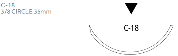 Suture, Dermalon/Monosof Reverse Cutting, 2-0, C-18, 35mm, Black, 36/cs