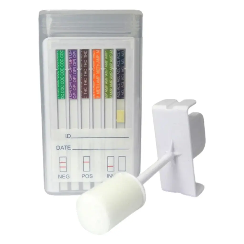 Oral Cube Oral Fluid Test with Alcohol, 11 Panel: AMP, BAR, BUP, BZO, COC, MAMP, MTD, OPI, OXY, PCP, THC, 25/bx