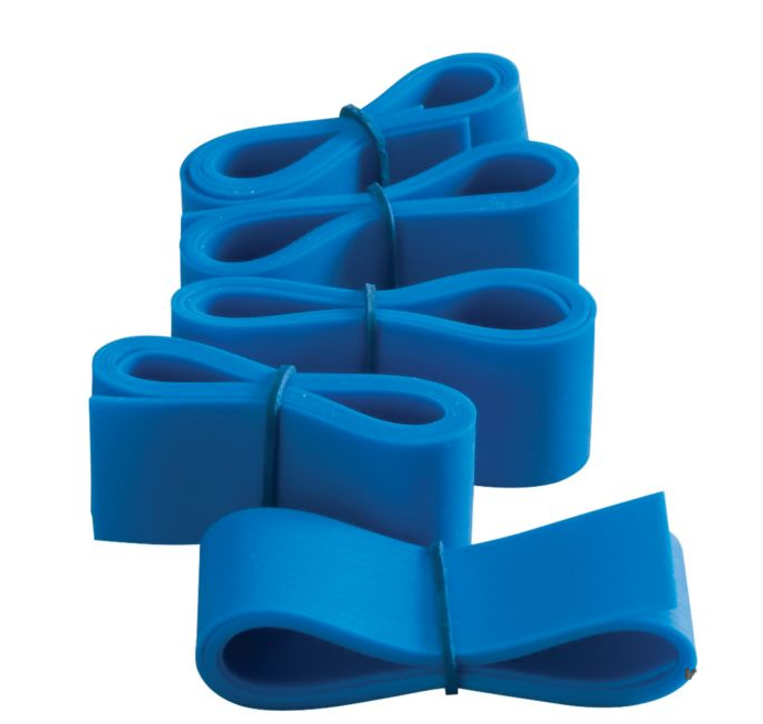 Disposable Rubber Tourniquets, 1" x 18", Teal, LF, 25/bx, 20bx/cs