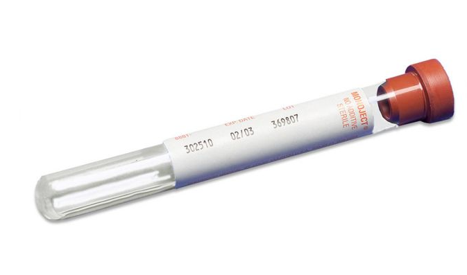 Standard Blood Collection Tube, 13 x 75, 5mL, Red Stopper, 100/bx, 10 bx/cs