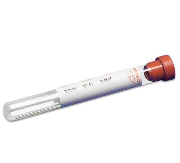 Standard Blood Collection Tube, 16 x 100, 10mL, Red Stopper, 100/bx, 10bx/cs