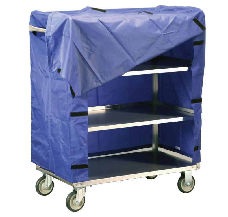 Lakeside 442 Linen Utility Cart w/Nylon Cover, 4 Shelf