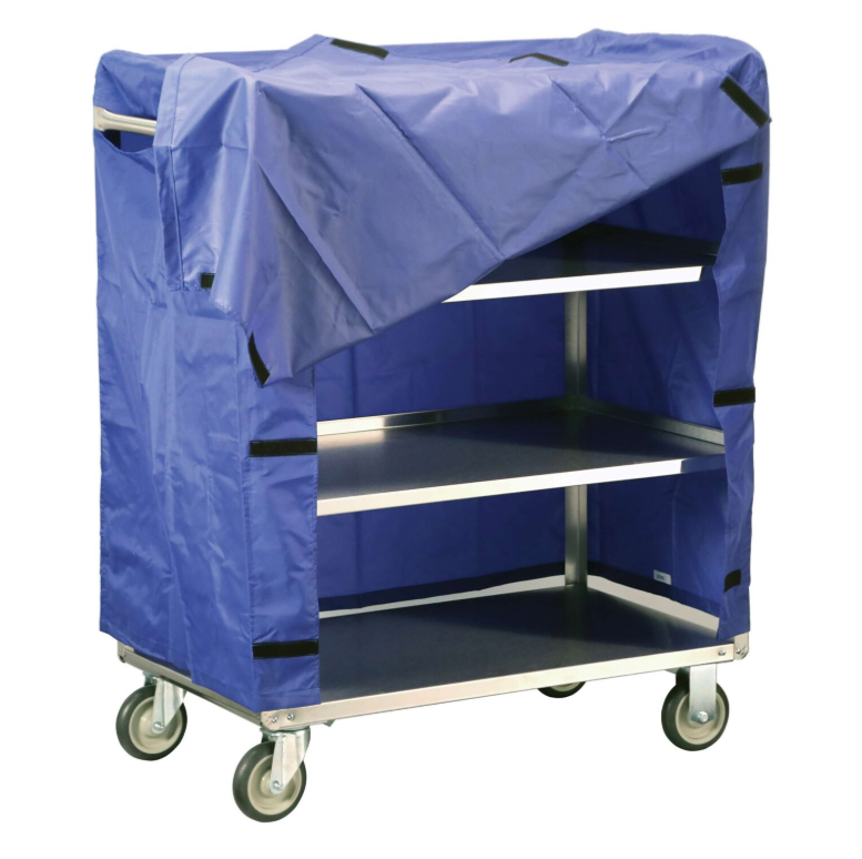 Lakeside 470 Linen Utility Cart w/Nylon Cover, 4 Shelf