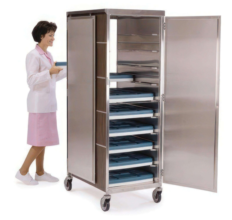 Lakeside 845 Mobile Tray Delivery Cart, 2 Doors, 16 Tray Capacity