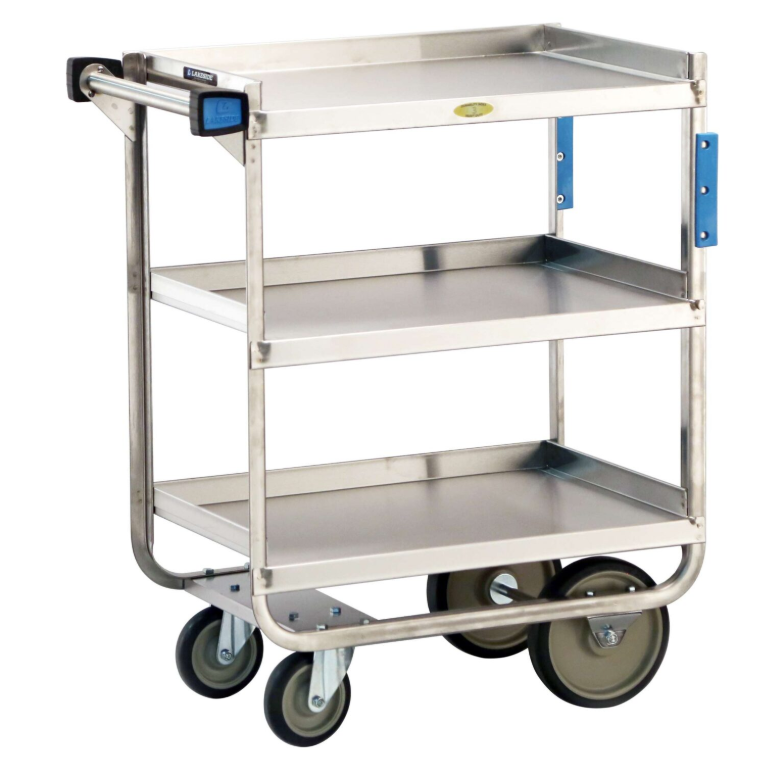 Lakeside 711 Stainless Steel Utility Cart, 3 Shelf