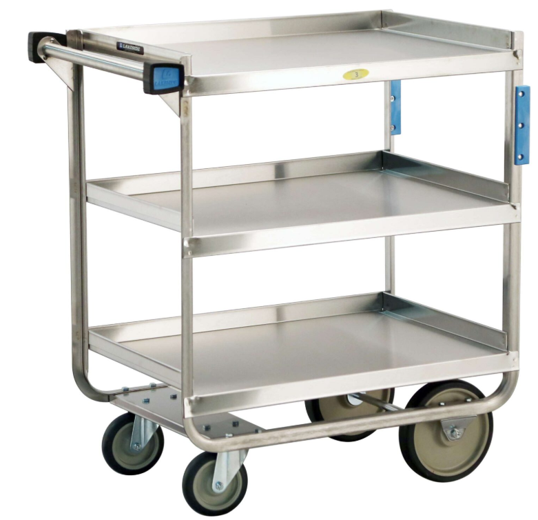 Lakeside 722 Stainless Steel Utility Cart, 3 Shelf