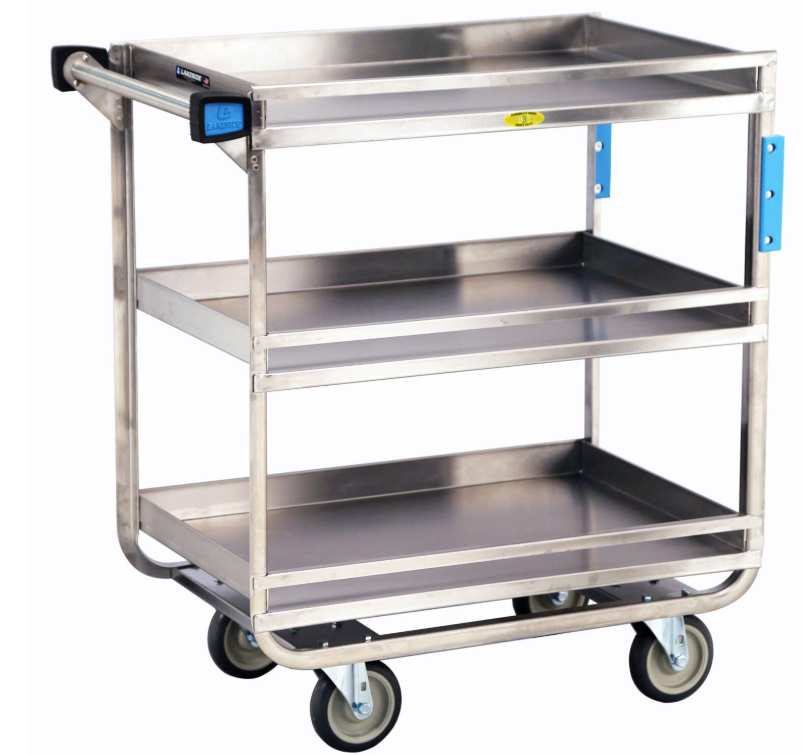 Lakeside 726 Guard Rail Utility Cart, 3 Shelf