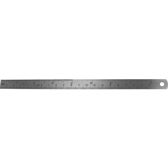 Symmetry Ruler, Stainless Steel, 8"