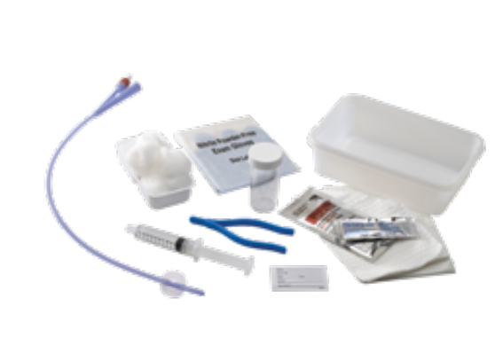 Dover Silicone Insertion PVP Solution Urinary Catheterization Kit, 18FR, 1 tray/ea, 20ea/cs