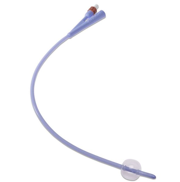 Silicone Foley Catheter, 5mL, Council Tip, 2-Way, 24FR, 10/pk, 1 pk/ctn