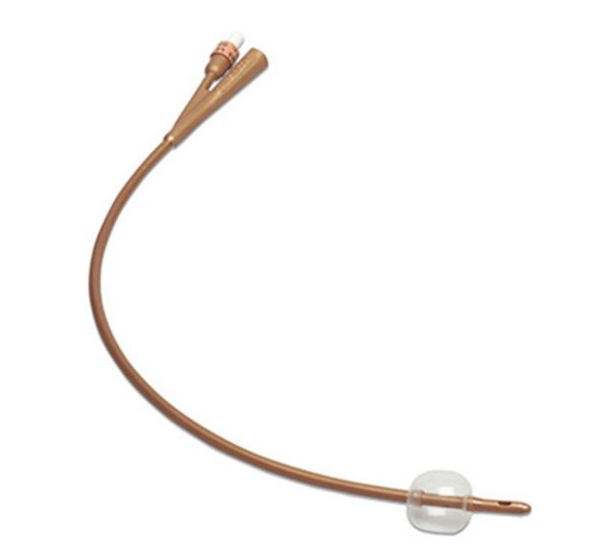 Temperature Sensing Silver Coated Silicone Foley Catheter, 18FR, 30 ml, 2-Way Rounded Tip, 10/ct, 1 ct/cs