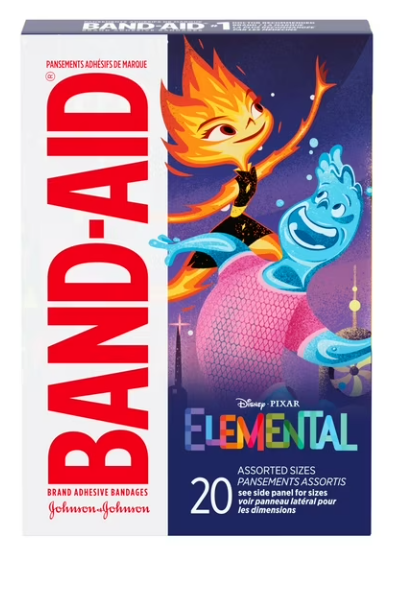 Band-Aid Bandage, Pixar Elemental, Assorted, 20ct, 6/bx, 4 bx/cs