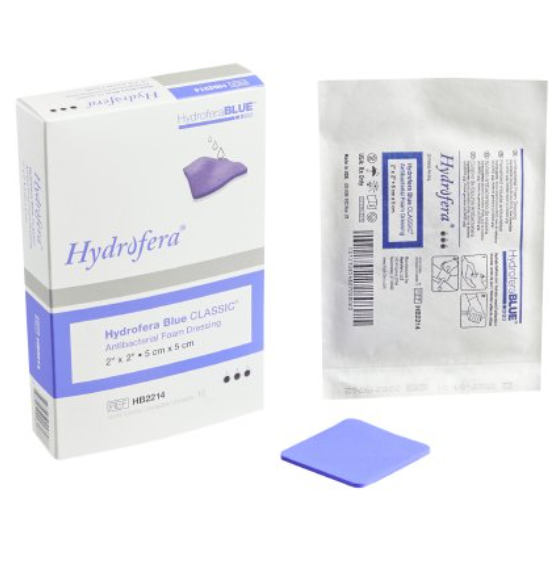 BSN Medical/Jobst Hydrofera Blue Transfer Antibacterial Foam Dressings, Classic Foam, 2" x 2", 10/bx