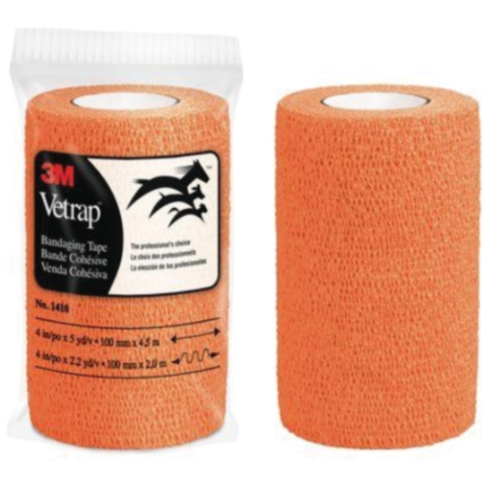 3M Vetrap Bandaging Tape, Bright Orange, 4.5m Roll, 1 rl/pk, 18 rl/cs