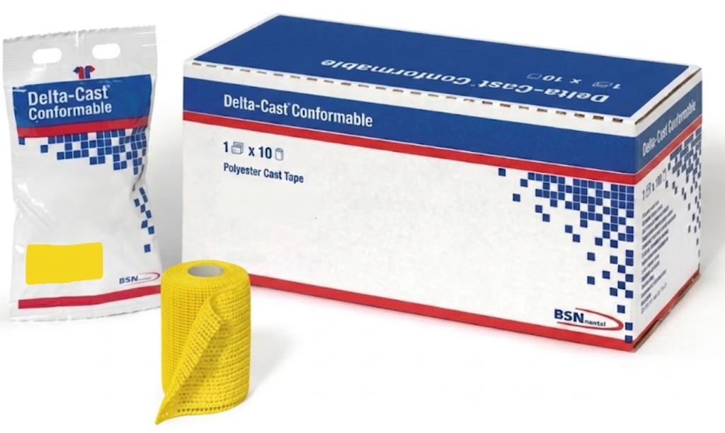 BSN Medical/Jobst Delta-Cast Conformable Cast Tape, 2" x 4 yds, Yellow, 10rl/bx