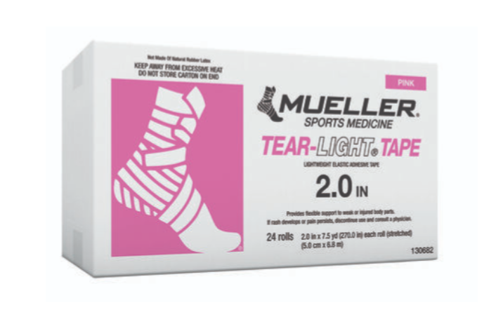 Tear-Light Tape, 2" x 7.5 yd, Pink, 24 rls/cs