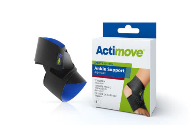 Actimove Sports Adjustable Ankle Support, Universal, Black