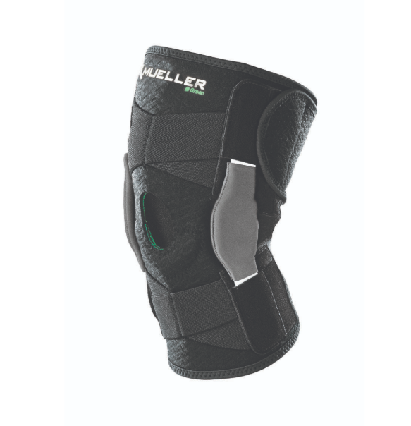Self Adjustable Hinged Knee Brace, Green, One Size