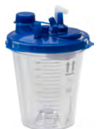 Suction Canister, Rigid, Disposable w/Mechanical Filter, 800CC, 60/cs