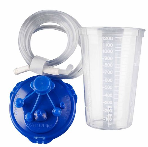 Medi-Vac Guardian Standard Suction Canister Kit, 1200cc Liner, 6 ft 1/4" Tubing, 30/cs