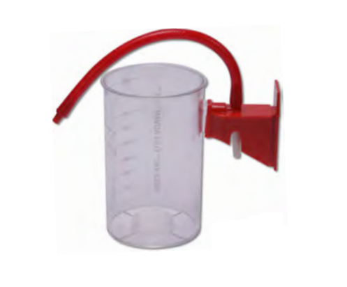 Medi-Vac Flexible Polycarbonate Suction Canister, for Wall Mount, 1000 cc