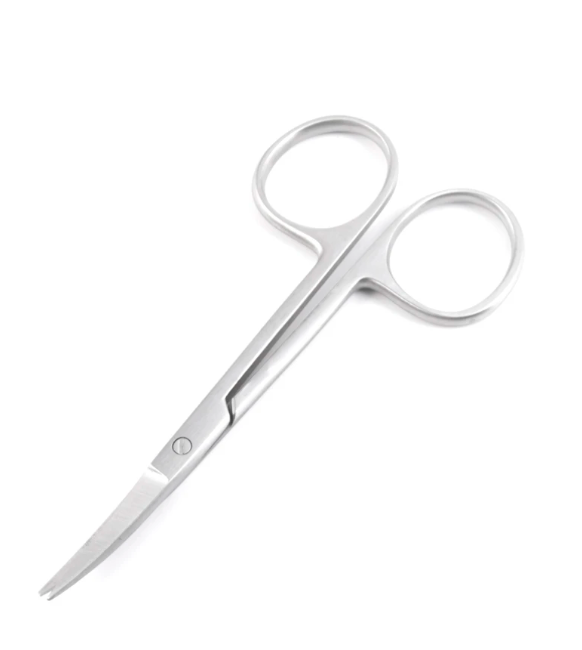 Econo Iris Scissors, Curved, 4-1/2in, SS, Disposable, 12/bx