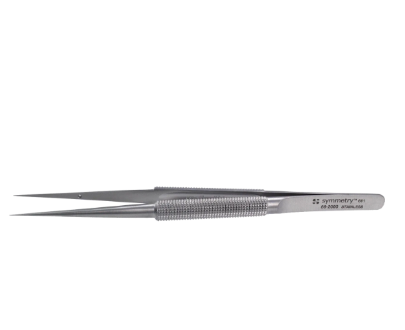 Forceps, Symmetry, Micro, Straight, 0.3 mm Wide Teeth, 5 1/2 in