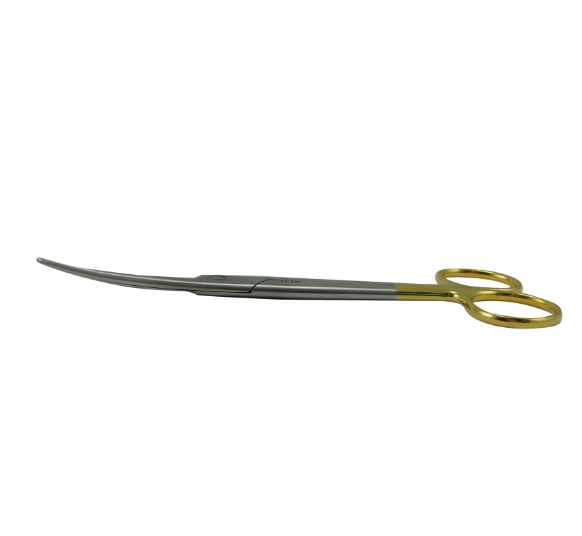 Scissors, Mayo, Curved, Beveled Blades, Tungsten Carbide, 6-3/4"
